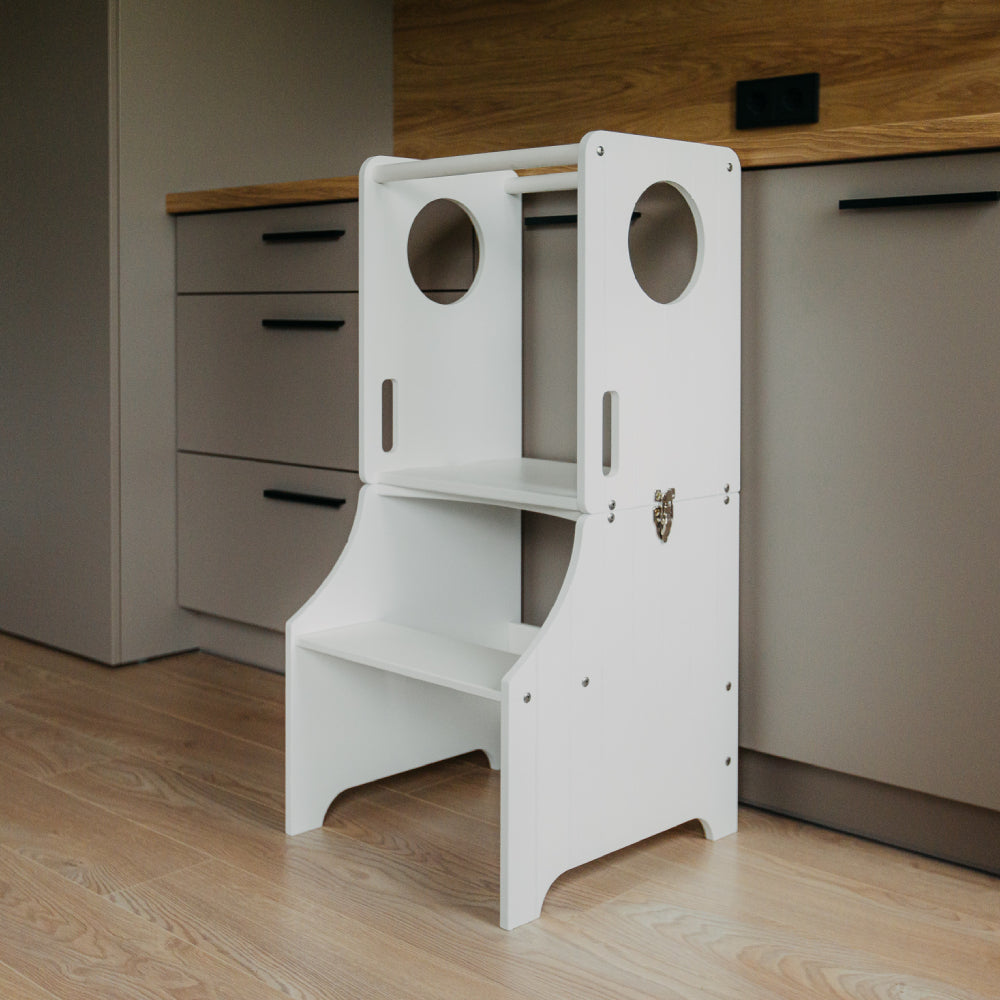 Foldable Kitchen Tower With a Slide