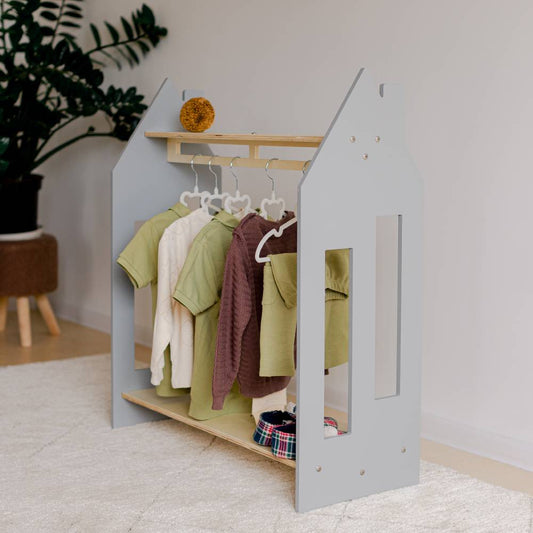 House shaped clothing rack