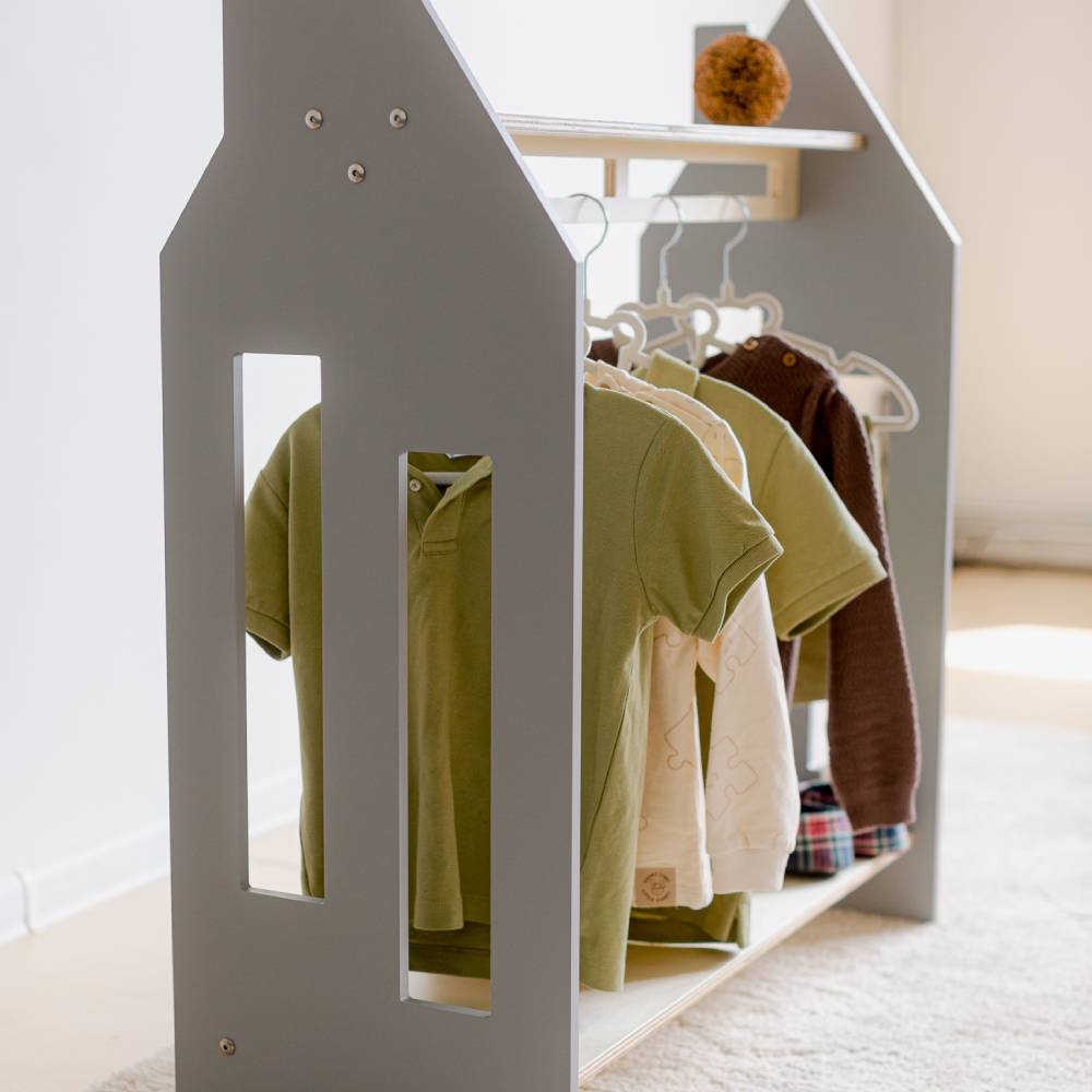 House shaped clothing rack