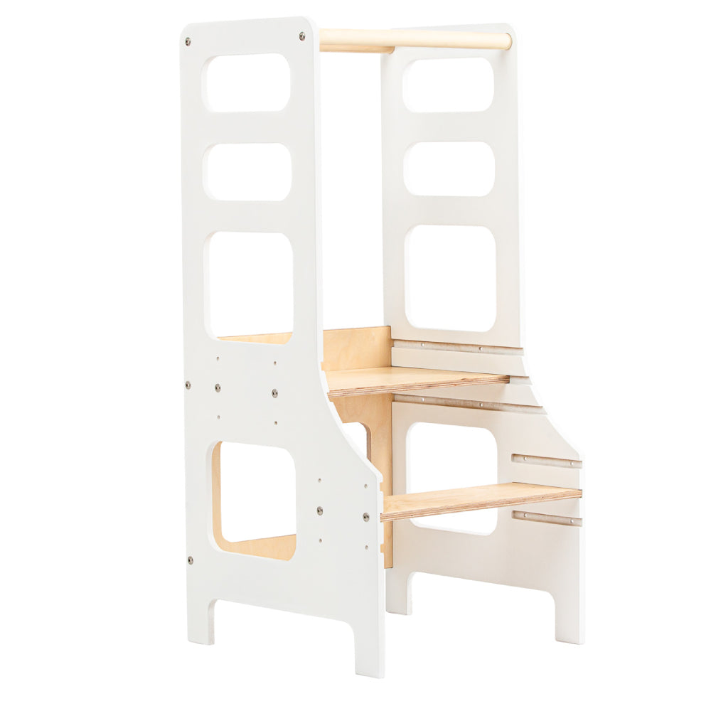 Adjustable height kitchen tower