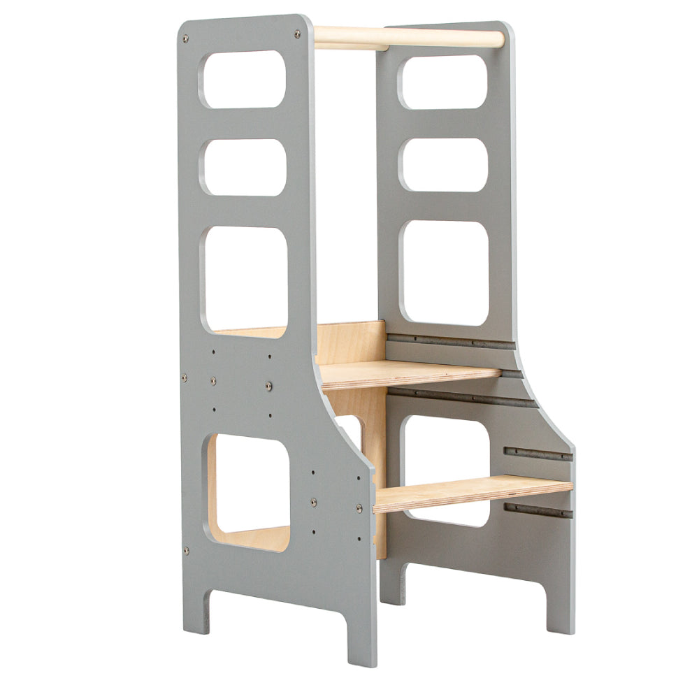 Adjustable height kitchen tower