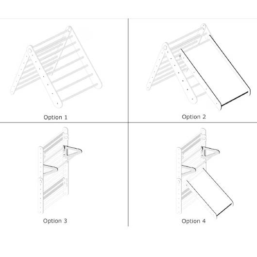 Climbing Triangle - Swedish Ladder set with a slide