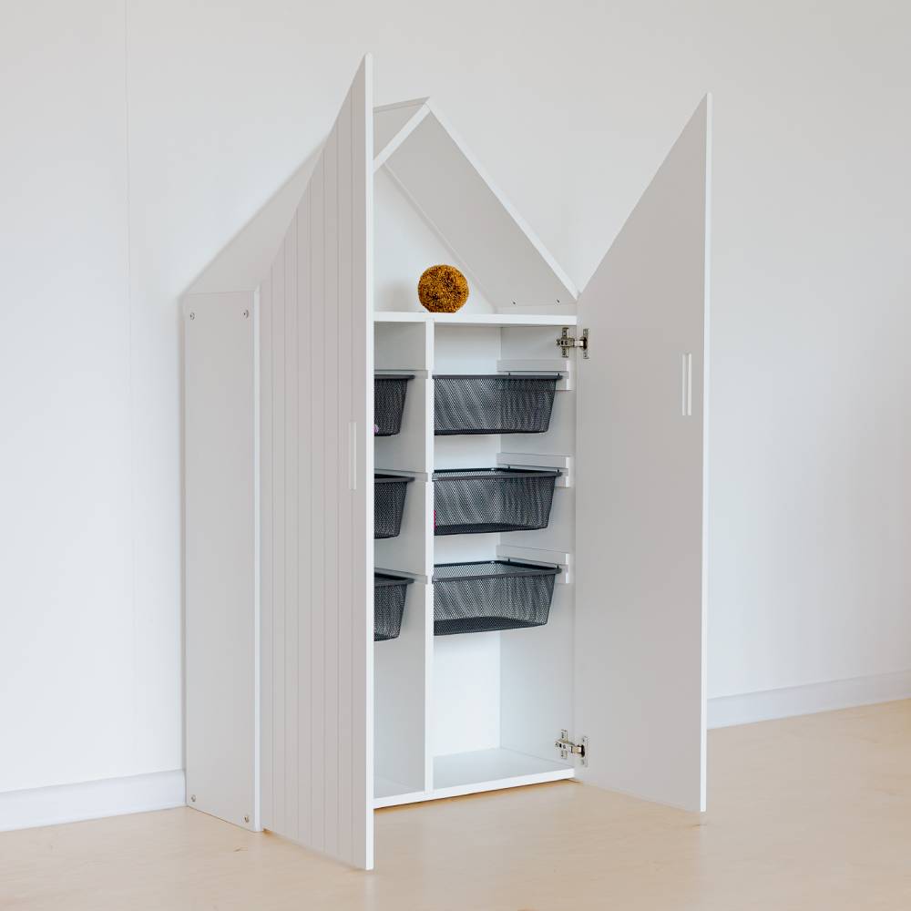 House shaped cupboard for children