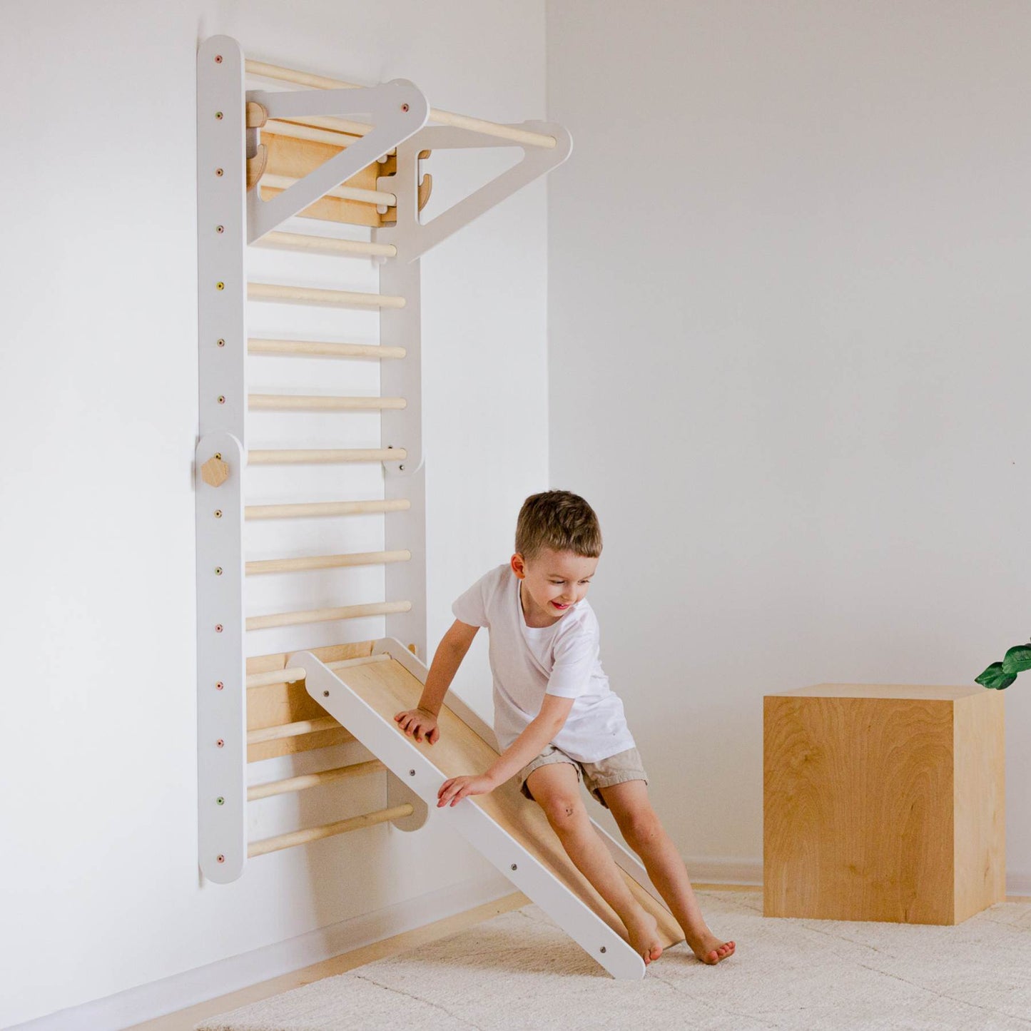 Climbing Triangle - Swedish Ladder set with a slide