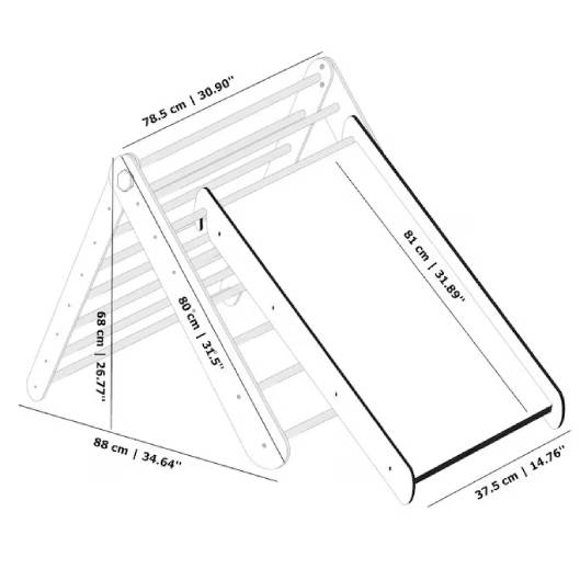 Climbing Triangle with a slide