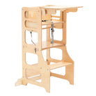 Foldable kitchen tower high chair with a slide - Duck Woodworks