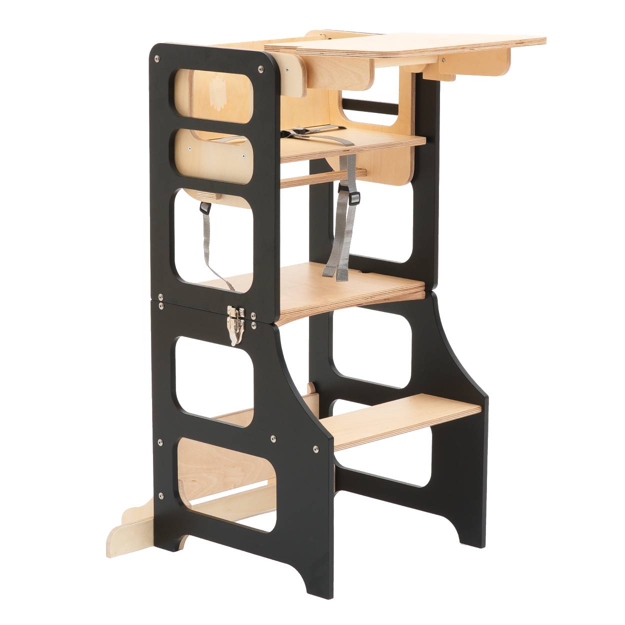 Foldable kitchen tower high chair