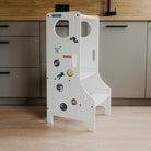 Adjustable height kitchen tower - Duck Woodworks