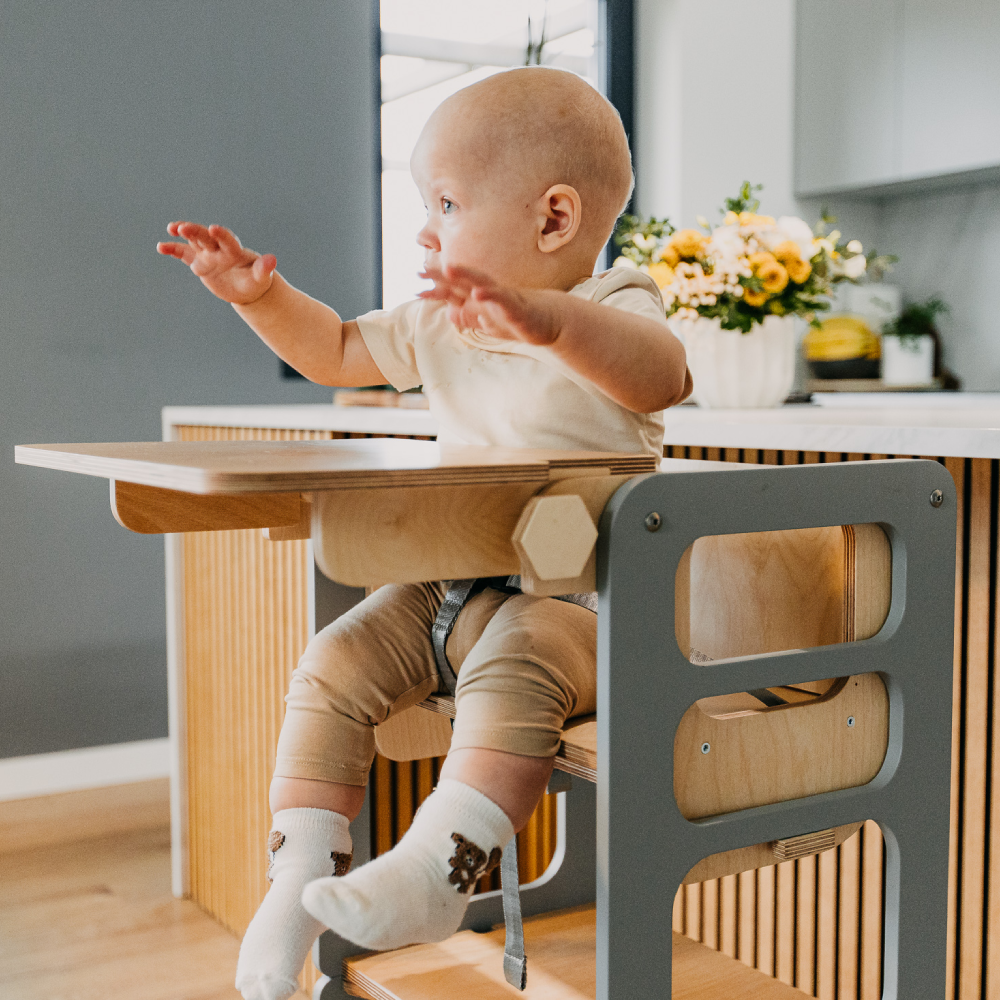 High Chair add on for Folding kitchen tower