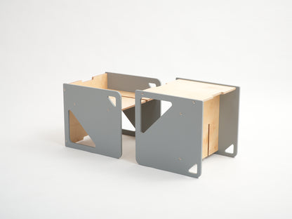 2-in-1 Table and Cube Chair