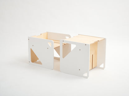 2-in-1 Table and Cube Chair