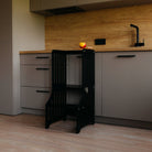 Foldable kitchen tower with slide (striped collection) - Duck Woodworks