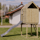 XL Duck House With A Slide - Duck Woodworks