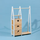 Clothing Rack with drawers (clothing shape holes) - Duck Woodworks