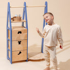 Clothing Rack with drawers (clothing shape holes) - Duck Woodworks