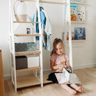 Clothing Rack with shelves on the side - Duck Woodworks