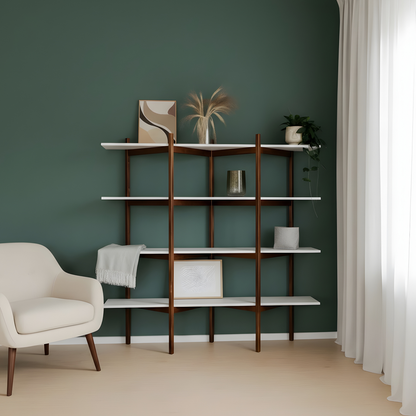 Bücherregal im Mid-Century-Modern-Stil