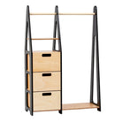 Clothing Rack with drawers (rectangular holes) - Duck Woodworks