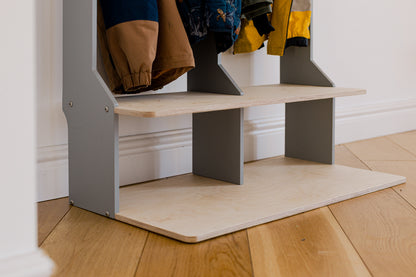Armoire de rangement pour vêtements d'extérieur d'enfants – Structure robuste en bois