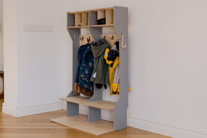 Armoire de rangement pour vêtements d'extérieur d'enfants – Structure robuste en bois