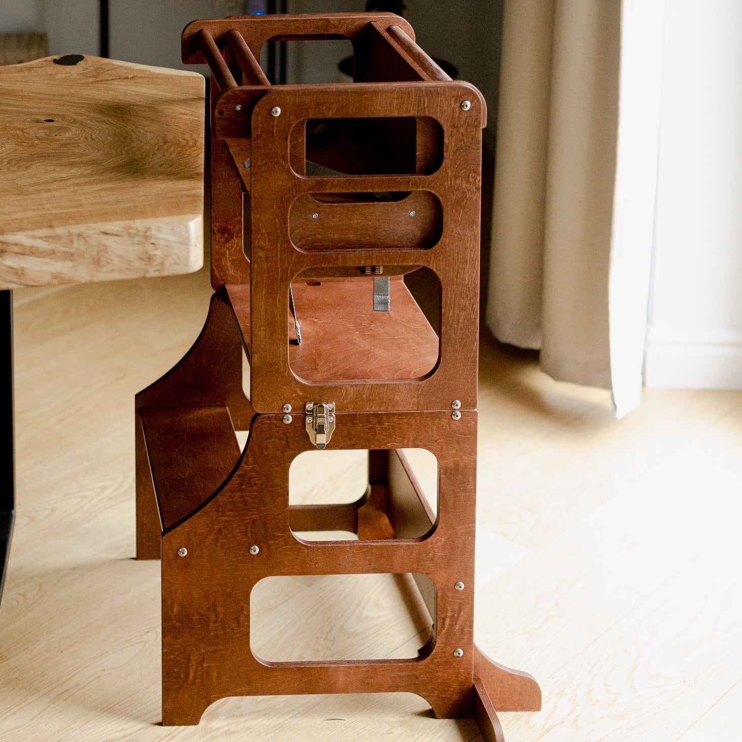 Mid-Century Modern Foldable Kitchen Tower – Duck Woodworks