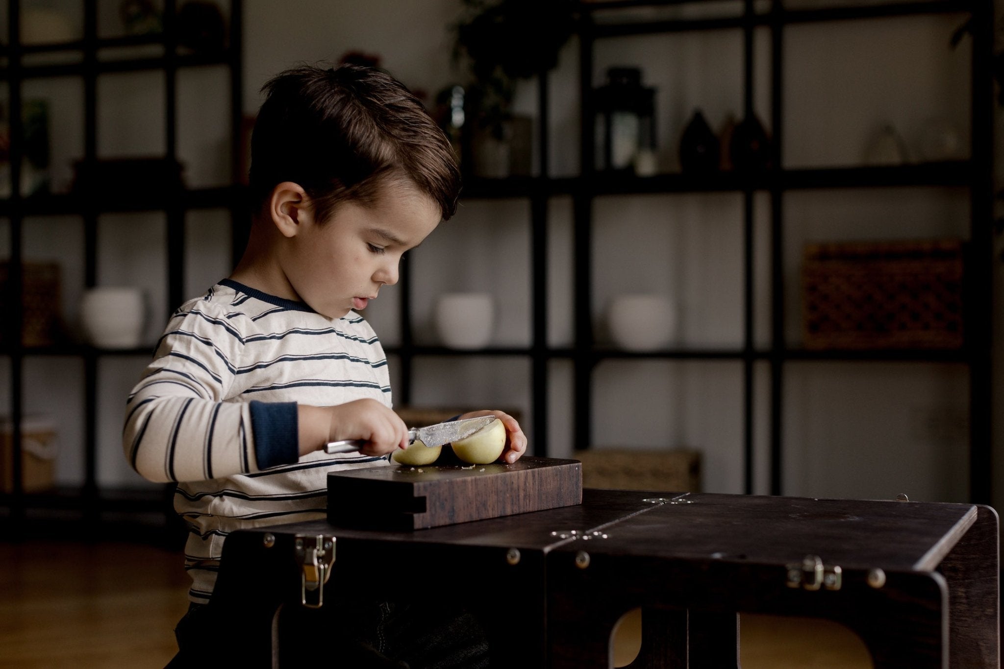 Mid - Century Modern Foldable Kitchen Tower - Duck Woodworks
