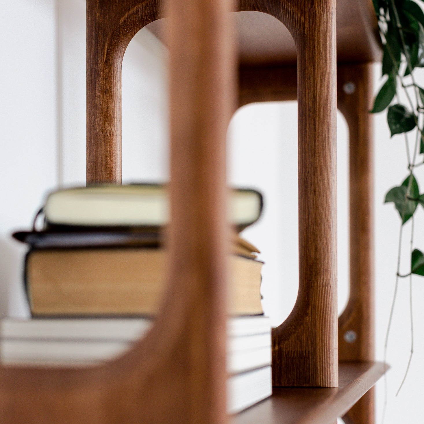 Mid-Century Modern Illuminator Shelf | Solid Pine | Honeycomb